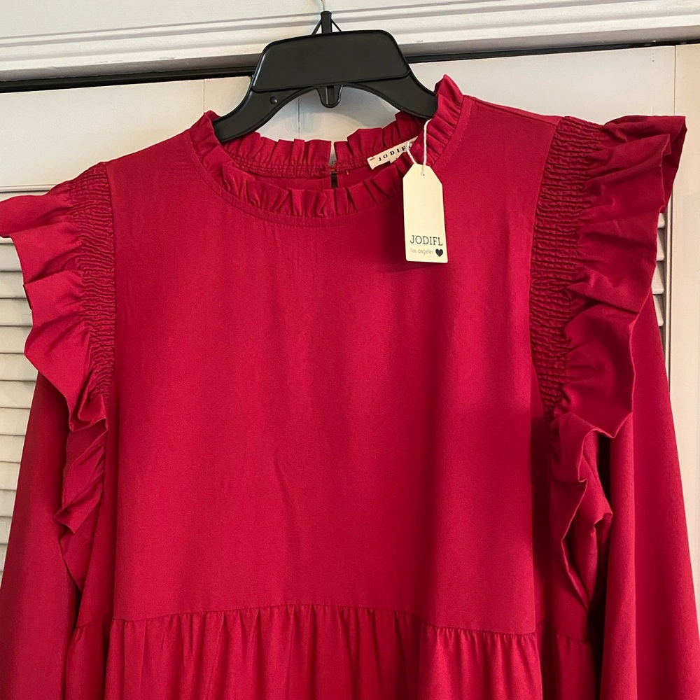 Jodifl size L maxi dress.  Raspberry color.